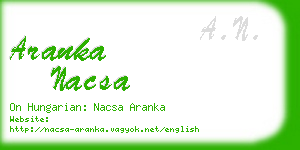 aranka nacsa business card